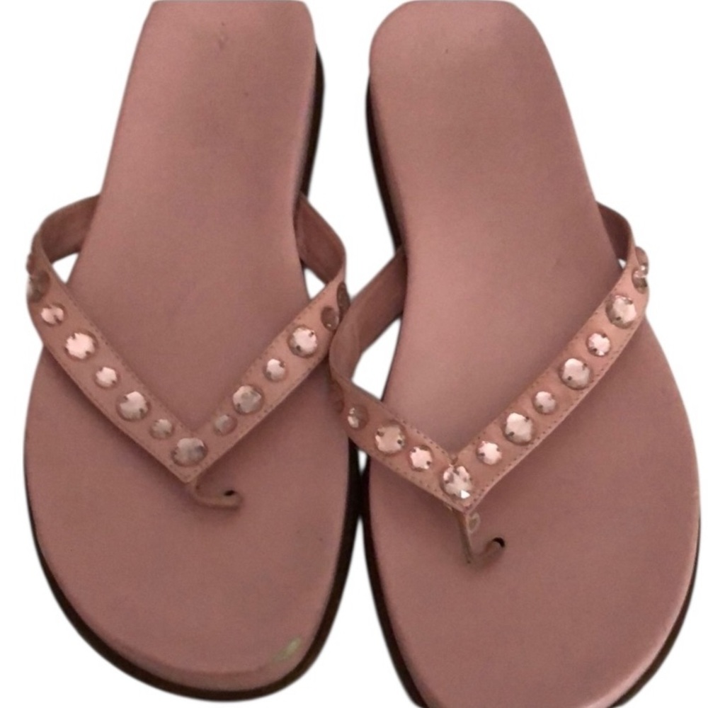 Antonio Melani size 10 pink rhinestone sandals like new comfortable